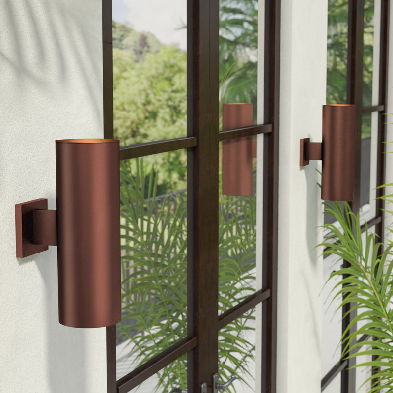 Mercury Row® Edith 2 Bulb 14.25'' H Outdoor Armed Sconce & Reviews